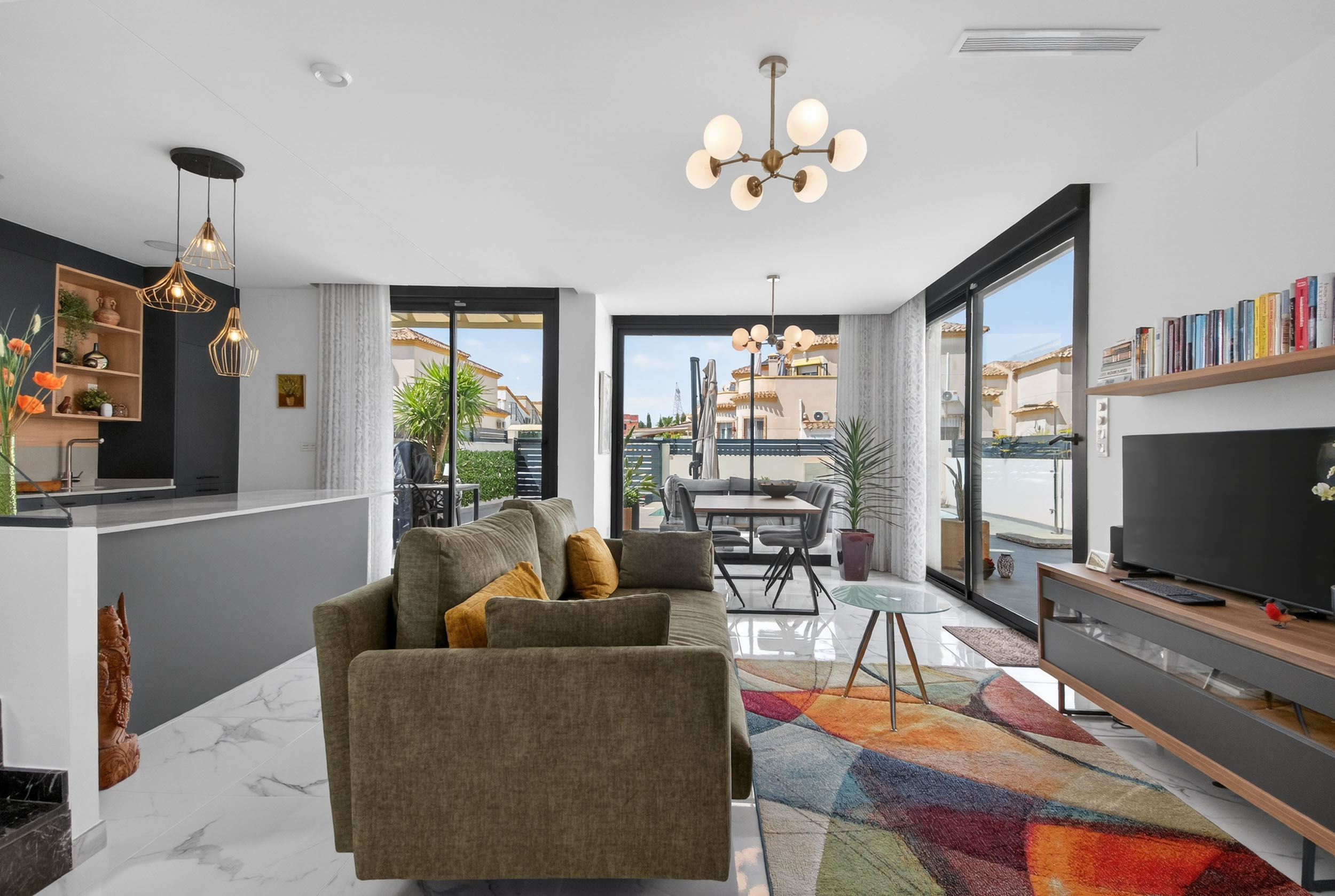 Dining and great room real estate photo